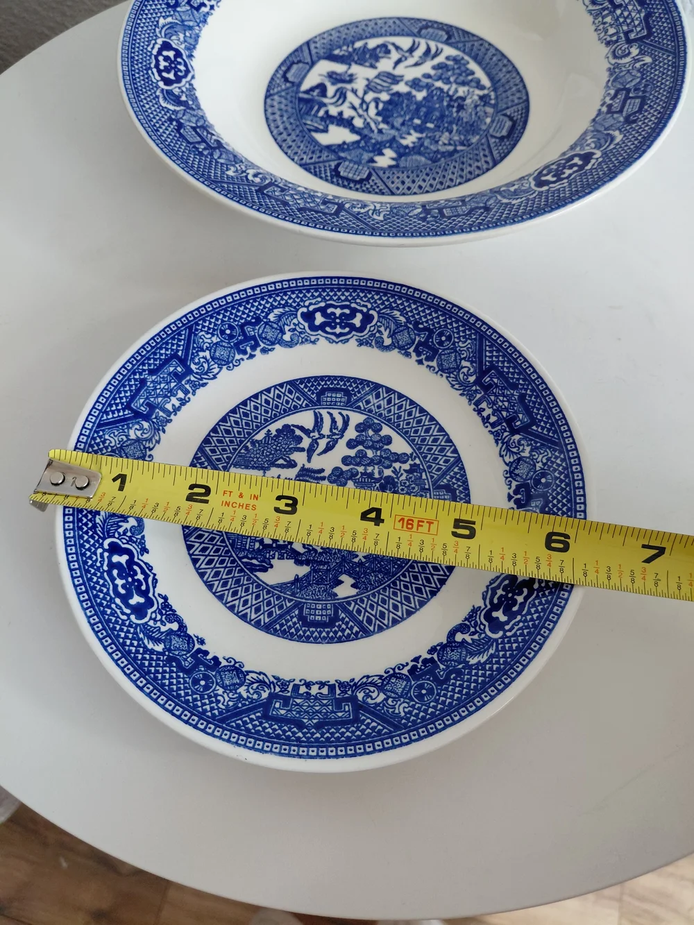 Vtg Willow Ware Royal China Royal Ironstone 2 Matched Dinner Plates